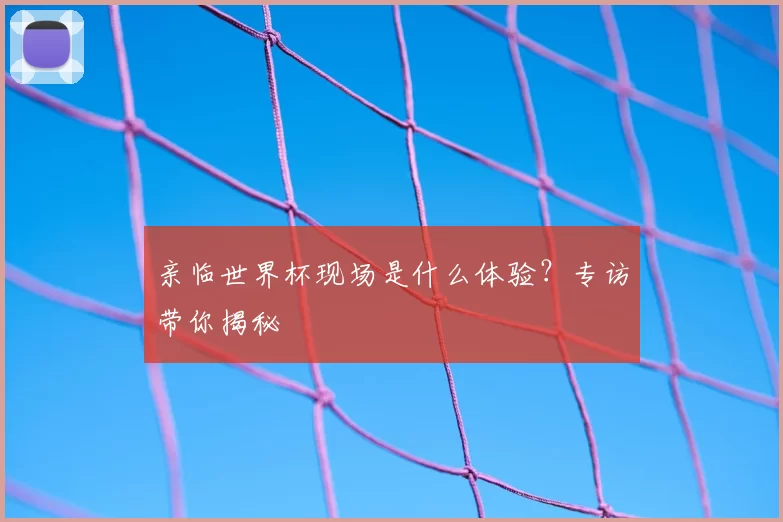亲临世界杯现场是什么体验？专访带你揭秘