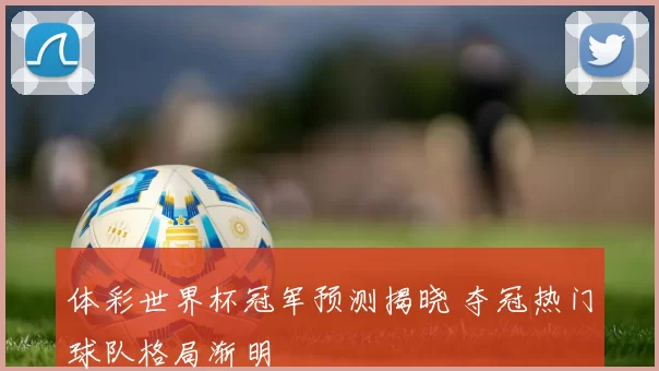 体彩世界杯冠军预测揭晓 夺冠热门球队格局渐明